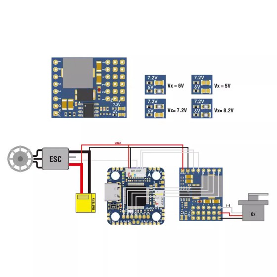Original Matek PDB With BEC 5.5-36V to 5-8.2V Flight Controller for RC FPV&Car High Quality Accessories